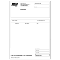 PSA068 - A4 Tax Invoice Sheets
