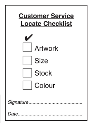 PSA010 - CSR Small Checklist Stickers