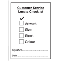 PSA010 - CSR Small Checklist Stickers PSA010 - CSR Small Checklist Stickers