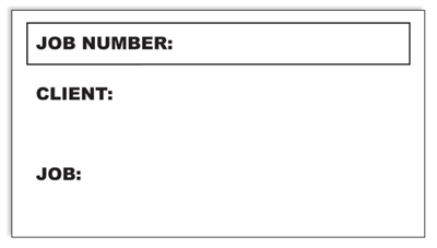 PSA011 - Job Bag Stickers