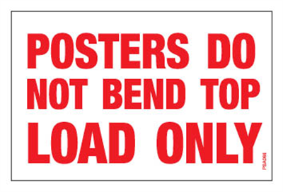 PSA064 - 'Posters Do Not Bend' Labels
