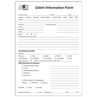 PSA047- A4 Client Information Form Pads PSA047- A4 Client Information Form Pads