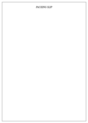 PSA069 - A4 Packing Slips